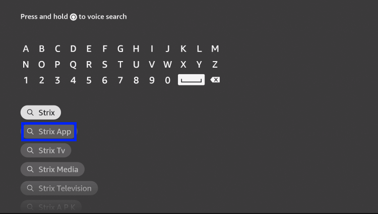 On the virtual-keyboard type Strix.