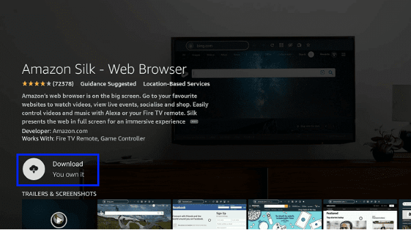 Download  the Silk Browser