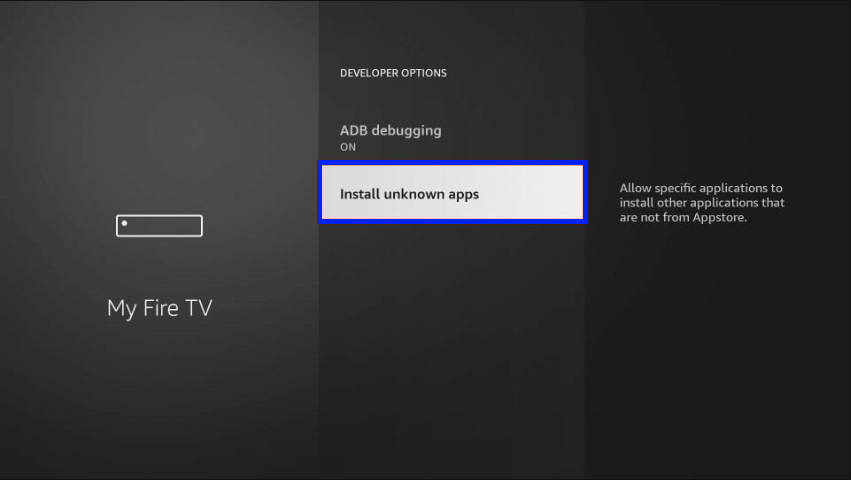 Select Install Unknown apps. ESPN on Firestick [update]